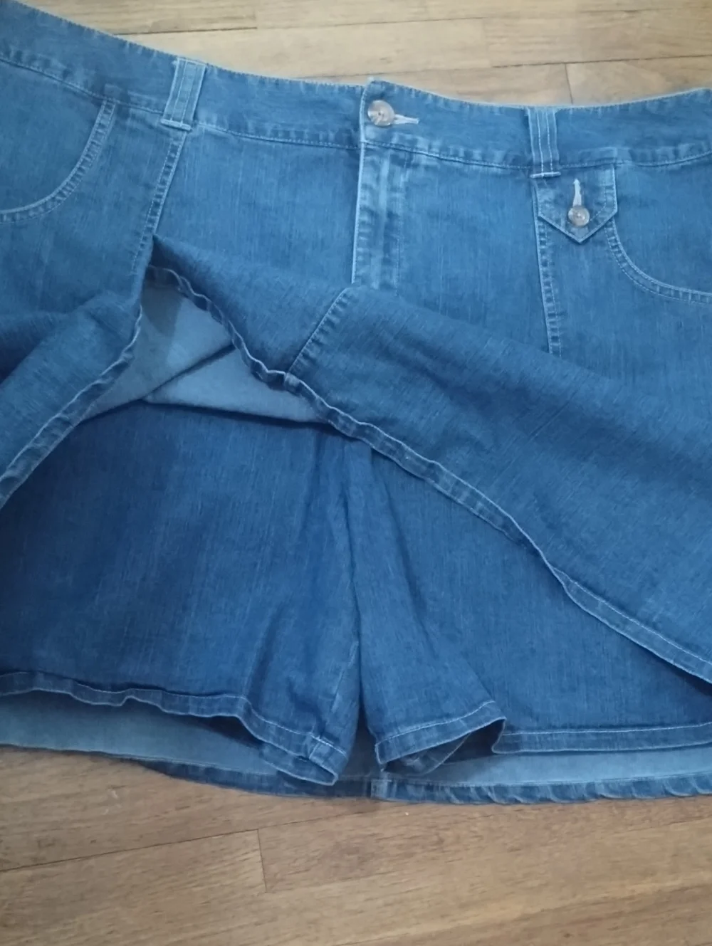 White Stag Blue Denim  Skort - Picture 3 of 4